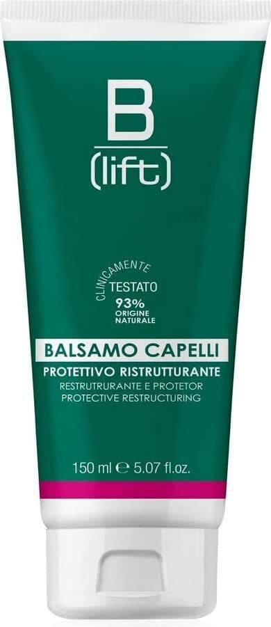 B-LIFT Balsamo Protettivo Ristrutturante Condizionante con Ingredienti di Origine Vegetale - Pepe Nero, Melograno, Pantenolo, Gomma di Guar per Pelli Sensibili - Made in Italy - 150 ml