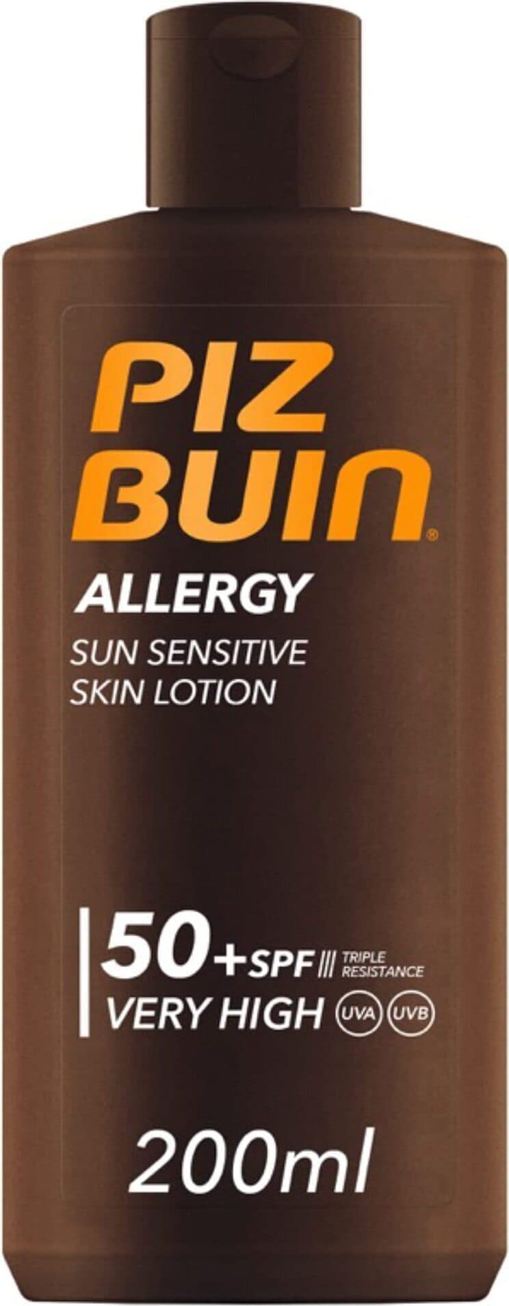 Latte Solare PIZ BUIN Allergy SPF 50+ per Pelli Sensibili 400 ml - Protezione Alta