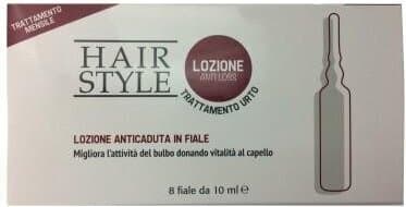 Lozione Anticaduta Capelli Hair Style - Trattamento Intensivo in Fiale, 8x10 ml - Rigenerante e Fortificante