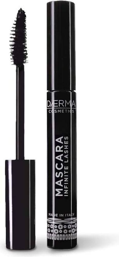 Mascara Nero Allungante DAERMA Infinite Lashes - Effetto Ciglia Finte Istantaneo con Vitamina E - Volume Intenso e Lunghezza Massima, 10 ml - Confezione Singola