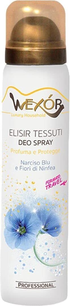 Deodorante Spray Ipershop Express ELISIR - Tessuti Narciso Blu e Fiori di Ninfea 100 ml, Rinfrescante e Duraturo